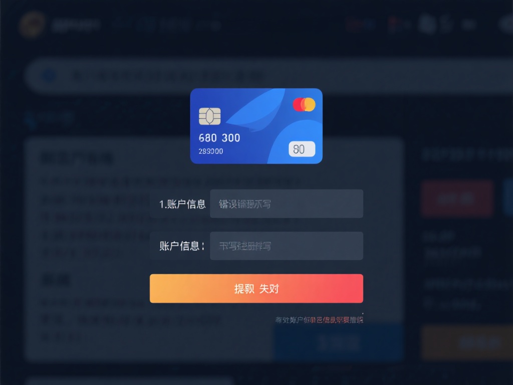 1.账户信息错误
账户信息填写不正确是导致提现失